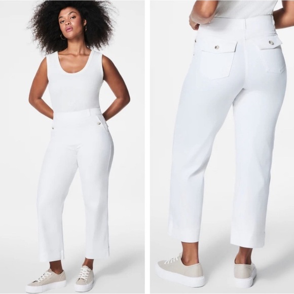 Spanx Stretch Twill Cropped Pants - Picture 2 of 14